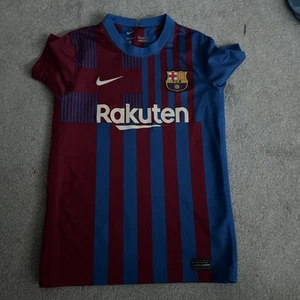 FC Barcelona Kids Home Shirt - 21/22 Season - Used - Good Condition See Photos - Picture 1 of 3