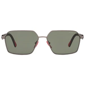 Moncler ML0268 12R Gunmetal/Red Polarized Metal Sunglasses Frame 59-14-145 - Picture 1 of 3