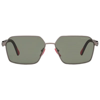 Moncler ML0268 12R Gunmetal/Rojo Polarizado Metal Gafas de sol Marco 59-14-145 Foto 1 de 3