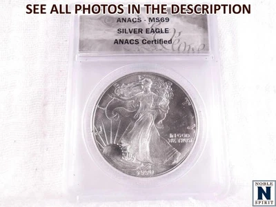 NobleSpirit (ME) 1990 Eagle Silver Dollar ANACS MS69 - Image 1 of 4