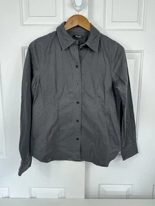 Madewell Darted Button-Up Shirt in (Re)generative Chino Size 6 Gray Fitted NWT - Picture 1 of 6