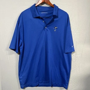 Nike Golf Dri Fit Polo XXL Blue Mickey Mouse Golfer Embroidered EUC - Picture 1 of 6