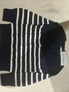 Cat & Jack Blue & White Stripe T4 Long Sleeve Sweater - Bild 1 von 2