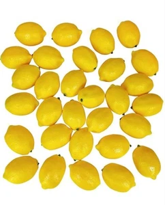 30 Decorative Artificial Foam Lemons Pretend Play Prop Food Realistic - Picture 1 of 1