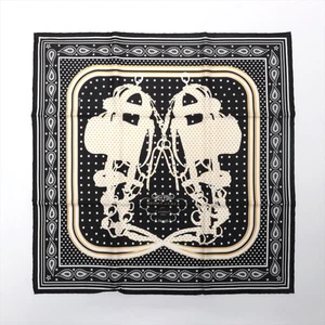 Hermès Carré 55 Brides de Gala Brid Doo Gala Bandanna Scarf Silk Black - Picture 1 of 7