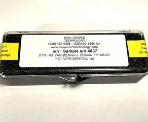 Tiny Nd:YAG rod 65mm long x Ø2mm New source tech. - Picture 1 of 4