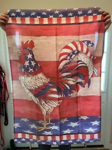 Happy Independence Day 4. Juli Hahn Huhn Garten Flagge patriotisch - Bild 1 von 4