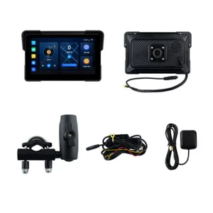 7"IPS Screen Portable Motorcycle Navigation Wireless Carplay Waterproof GPS WiFi - Picture 1 of 21