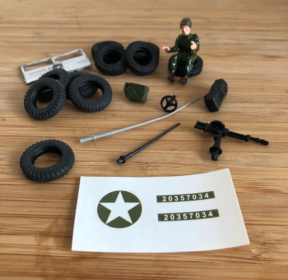 Dinky 612 and 615 US Army Jeep Reproduction Parts - Choose From List - Image 1 of 1