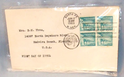 1960 Liberty Series 1 1/4¢ Palace of the Governors First Day of Issue Cover-EUC - Image 1 of 3