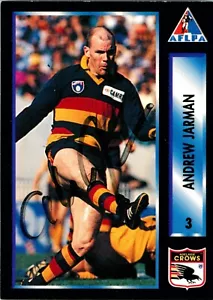Signed 1994 ADELAIDE CROWS AFL Card ANDREW JARMAN - Picture 1 of 2