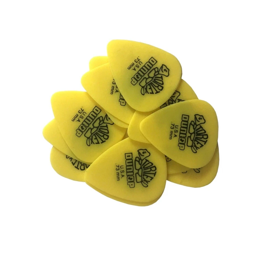 Dunlop 418P.73 Tortex Standard .73mm 12 Player's Pack - Yellow