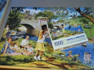 Riverbank Picknick Trevor Mitchell 1000 Teile Puzzle Teile und Teile - Bild 1 von 3