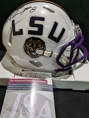LSU TIGERS PATRICK QUEEN AUTOGRAPHED SPEED MINI HELMET JSA COA - Image 1 of 3