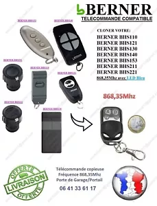 Télécommande 868Mhz clone BERNER BHS110, BERNER BHS130, BERNER BHS140 ... - Imagen 1 de 1