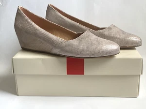 NUEVO HOGL Zapatos de Ocasión de Cuero Rosa Disfrazados con Cuña Sin Cordones Talla UK 6 - Imagen 1 de 8