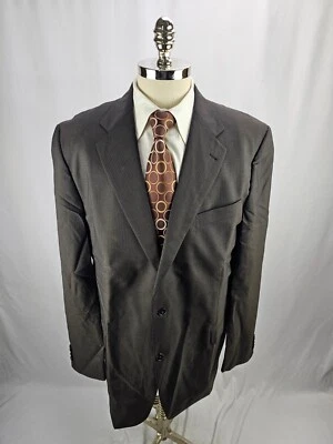 Chaqueta Blazer Joseph Abboud Hombre Marrón Rayas Lana 46L Foto 1 de 4