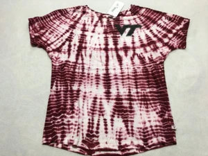 NWT Venley M Virginia Tech Hokies Black White Burgundy Red Tie Dye Shirt Medium - Picture 1 of 4