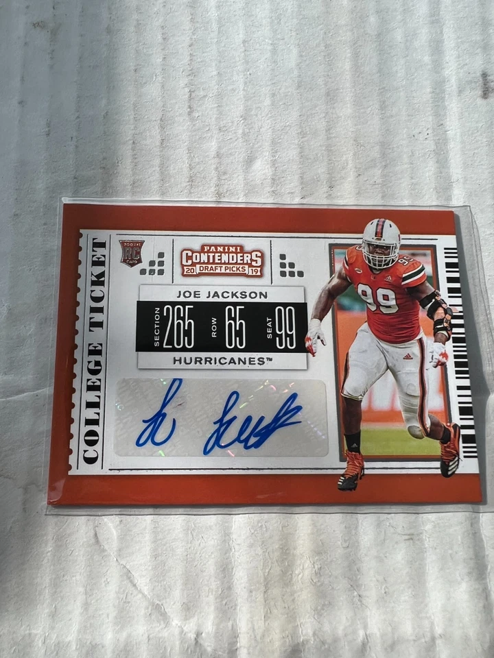 Joe Jackson 2019 Contenders Draft Picks Rookie Auto Card #238 - Image 1 of 1
