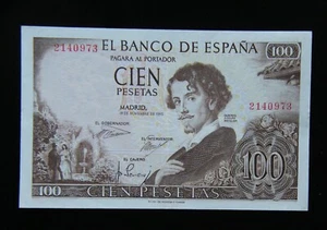 Estado Español Billete de 100 Pesetas 1965 EBC+ SIN SERIE - Picture 1 of 2