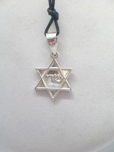 Stella di David - Ciondolo in ARGENTO 925 - pendente con simbolo Ebraico - Picture 1 of 9