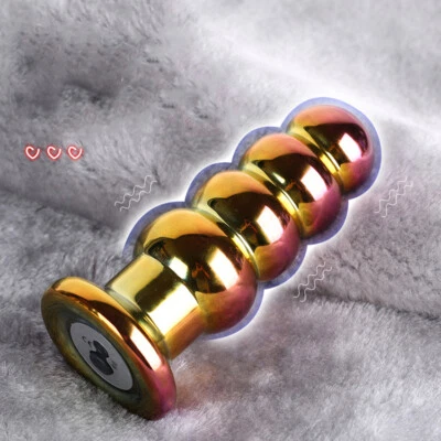 Vibrating Prostate Massager Glass G-spot Dildo Anal Butt Plug Waterproof Sex Toy - Image 1 of 4