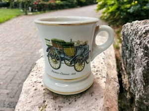 Lefton Panhard-Levassor 1895 Weißgold Rasier Schnurrbart Kaffeebecher Antik Auto - Bild 1 von 10