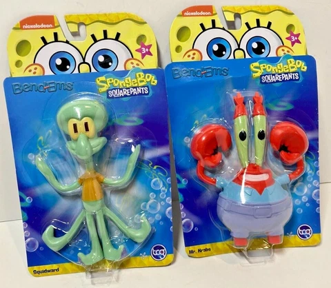 Nickelodeon SpongeBob SquarePants Squidward Mr. Krabs Bendable Figs Cover