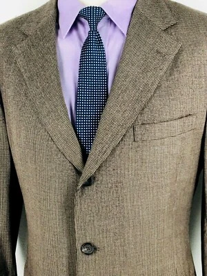 Chaqueta Blazer 40R* Neiman Marcus Años 70 Para Hombres De Colección 3 Bttn Lana Pata de Gallo Como Nueva Foto 1 de 4