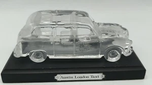 VINTAGE 24% LEAD CRYSTAL AUSTIN LONDON TAXI CAR MODEL. WITH BASE. WEST GERMANY - Picture 1 of 13