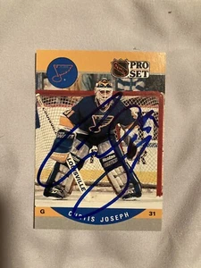 CURTIS JOSEPH AUTOGRAPHED SIGNED ROOKIE CARD * ST LOUIS BLUES * MAPLE LEAFS - Picture 1 of 2