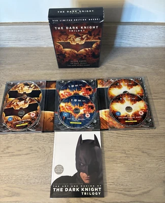 The Dark Knight Trilogy Limited Edition DVD Boxset Book Included Holo Cover  - Image 1 of 3