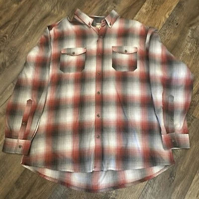 Camisa con botones Red Head para hombre 2XL manga larga roja, gris, crema, a cuadros informal nueva sin etiquetas Foto 1 de 4