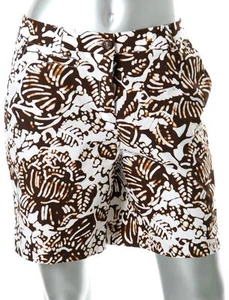Jones New York braune Batik-Druck Shorts Größe 4 neu mit Etikett kostenloser Versand - Bild 1 von 2