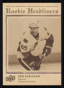 2009-10 Upper Deck Rookie Headliners #RH15 Erik Karlsson