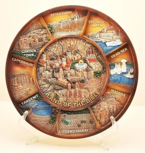 Plato de cerámica de colección con soporte de Holyland Jerusalén - Imagen 1 de 1