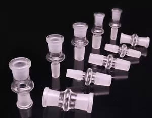 Glass Adapters 10mm, 14mm, 18mm Male/Female joint extension reducers USA 🇺🇸 - Picture 1 of 27