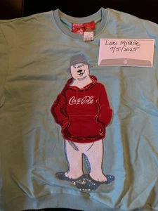 Queen Of Sparkles Coca Cola Polar Bear Sudadera XL NUEVO CON ETIQUETAS - Imagen 1 de 3