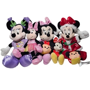 Disney Minnie Mouse Plush Lot Disney Parks Ty Tsum Tsum 7 Stuffed Animal Toys - Picture 1 of 16