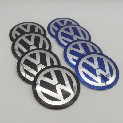 4pcs black for 50 56 60 65 70 75 80 90mm Car emblem Wheel Hub Center Stickers - Image 1 of 4