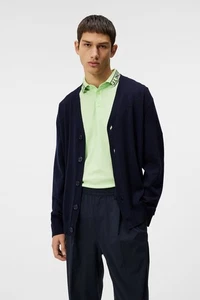 J Lindeberg Men's Lucas Knitted Cardigan Size Medium NWT $195 Navy - Picture 1 of 6