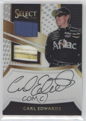 2017 Panini Select Signature Swatches Dual White Prizm /50 Carl Edwards Auto - Image 1 of 2