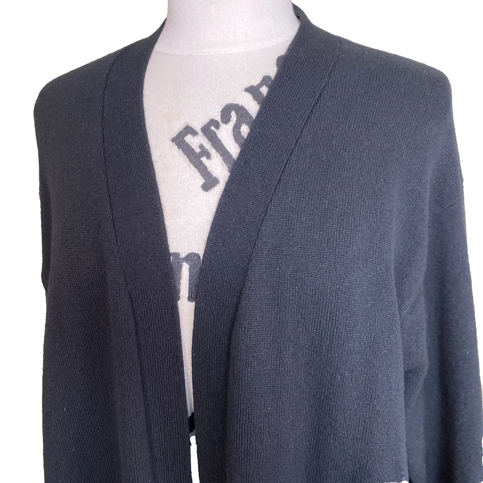 Cárdigan largo Donna Karan New York para mujer talla L 100 % cachemir frente abierto Foto 1 de 4