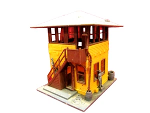 HO=1/87 RAILROAD SWITCH YARD CONTROL TOWER-BUILT LAYOPUT/DISPLAY -REVEL - Picture 1 of 13