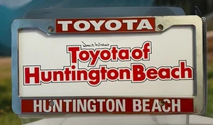 Huntington Beach Toyota Dealership License Plate Frame California HB Tacoma - Picture 1 of 5
