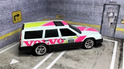 CUSTOM Volvo 850 Estate  •  Chrome Real Riders  •  2026 Hot Wheels Neon Speeders - Image 1 of 4