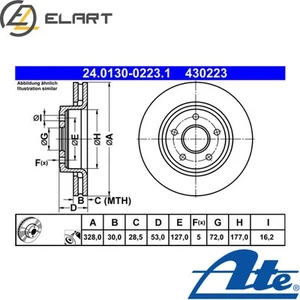 2x BRAKE DISC 24.0130-0223.1 FOR JEEP COMMANDER/VAN GRAND/CHEROKEE/III 3.0L 6cyl - Picture 1 of 7