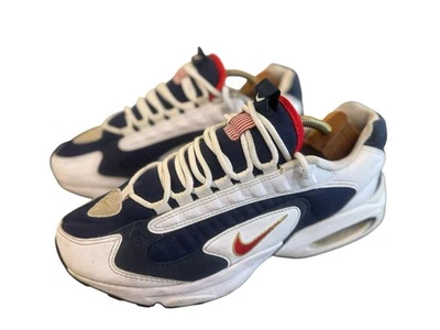 Men’s Nike Air Max Triax Size 8 White Red Navy USA CD2053-105 90 95 97 - Photo 1/4
