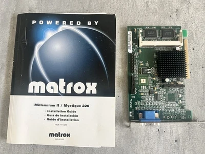 Matrox MILLENNIUM MILA G2+ MILA 8N  Graphics Card W/ Instal Guide - Image 1 of 4