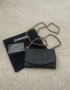 Chanel Wallet on Chain (WOC) - BlackCaviar Leather with Gold Hardware - Picture 1 of 14